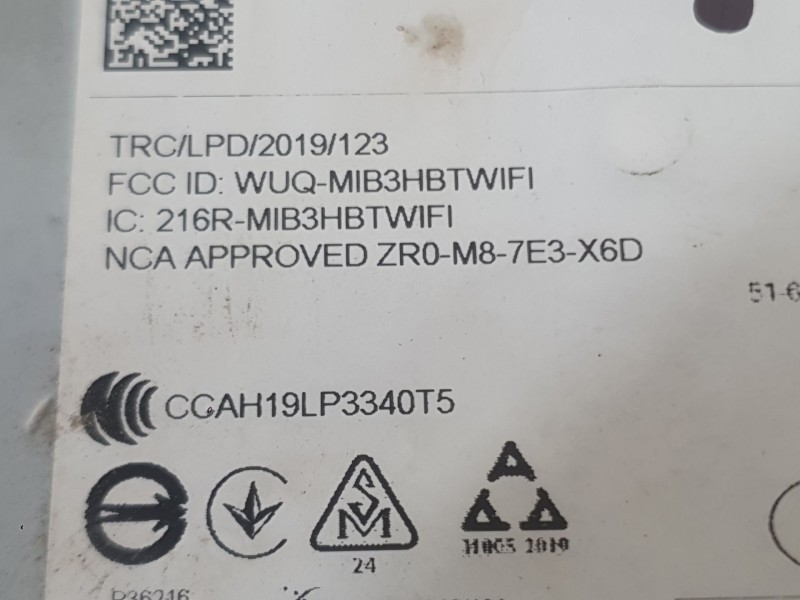Recambio de sistema navegacion gps para skoda kamiq (nw4) 1.0 tsi referencia OEM IAM 654035871B  