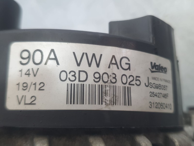Recambio de alternador para skoda fabia ii (542) 1.2 12v referencia OEM IAM 03D903025MX  