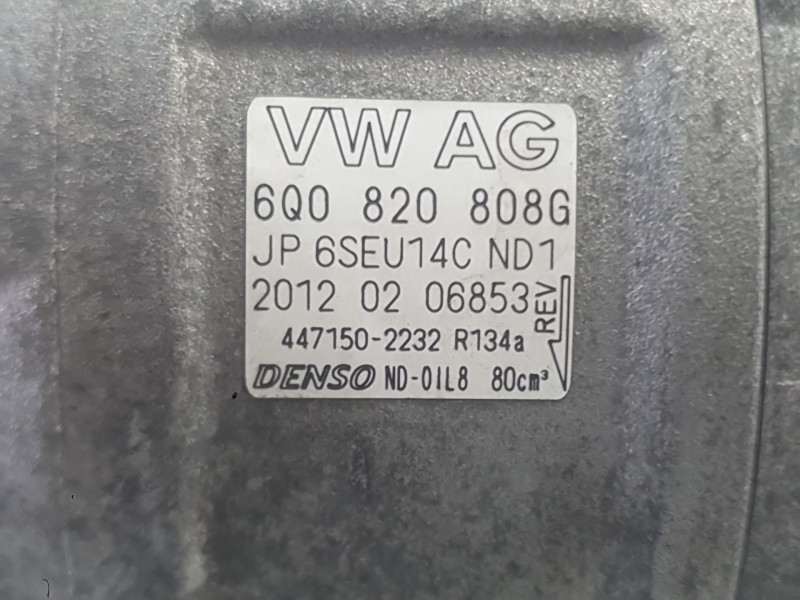 Recambio de compresor aire acondicionado para skoda fabia ii (542) 1.2 12v referencia OEM IAM 6Q0820808G DENSO 4471502232