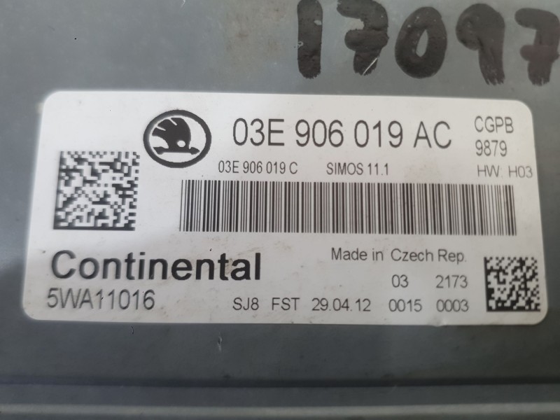 Recambio de centralita motor uce para skoda fabia ii (542) 1.2 12v referencia OEM IAM   