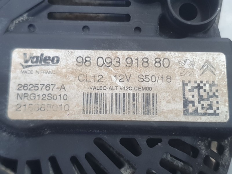 Recambio de alternador para peugeot 208 signature referencia OEM IAM 9809391880  