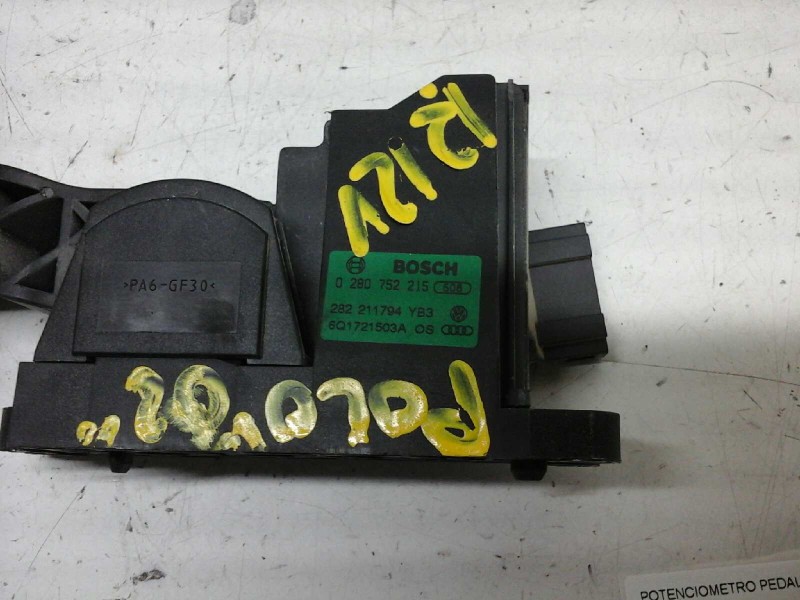 Recambio de potenciometro pedal para volkswagen polo (9n1) 1.2 12v referencia OEM IAM 0280752215 1000000001891 2822117944B3