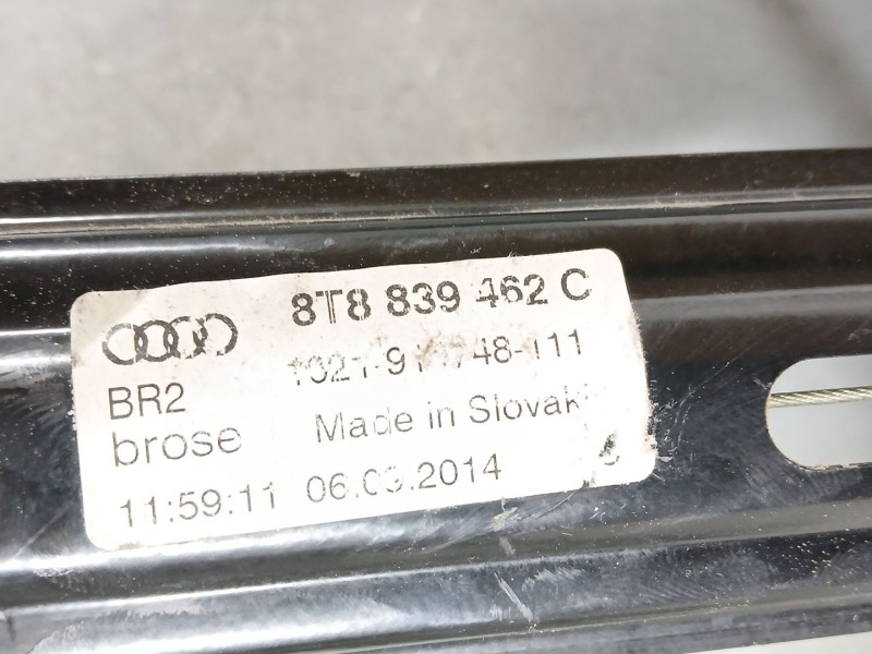 Recambio de elevalunas trasero derecho para audi a5 sportback (8ta) 2.0 tdi referencia OEM IAM 8T8839462C  