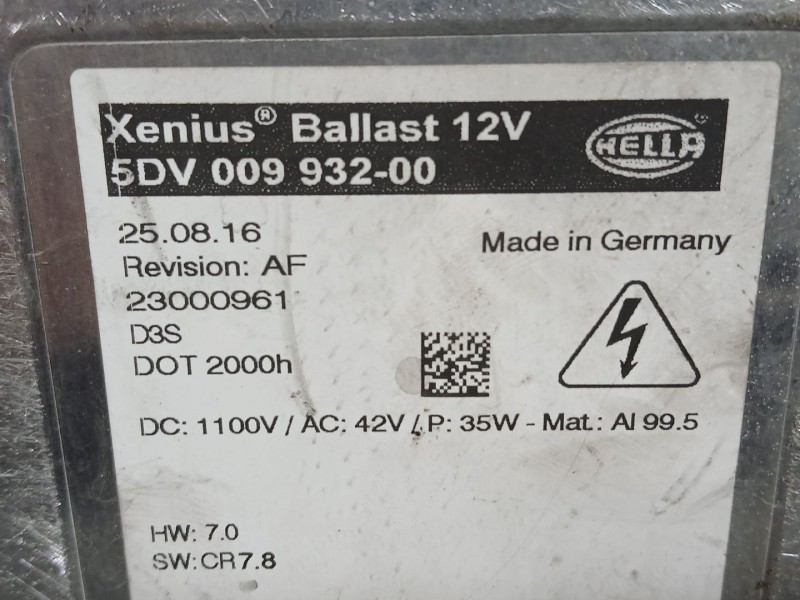 Recambio de centralita faros xenon para opel insignia a (g09) 1.6 cdti (68) referencia OEM IAM 5DV00993200 HELLA 