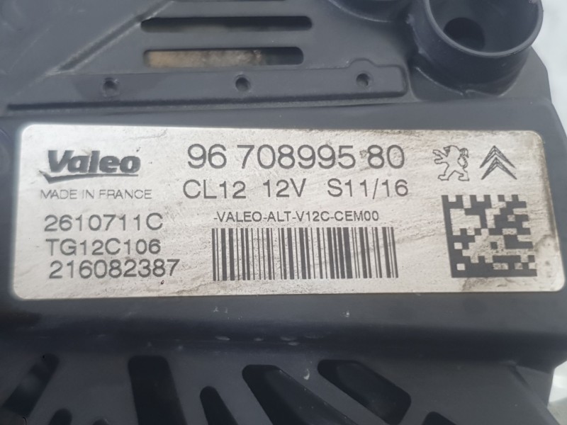 Recambio de alternador para peugeot 208 i (ca_, cc_) 1.2 thp 110 referencia OEM IAM 9818677980 1608064580 