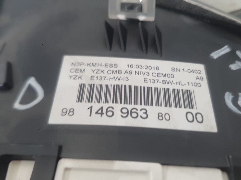 Recambio de cuadro instrumentos para peugeot 208 i (ca_, cc_) 1.2 thp 110 referencia OEM IAM 1638944680  