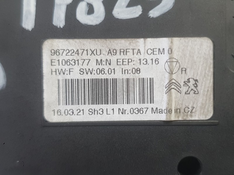 Recambio de mando climatizador para peugeot 208 i (ca_, cc_) 1.2 thp 110 referencia OEM IAM 9819570680  