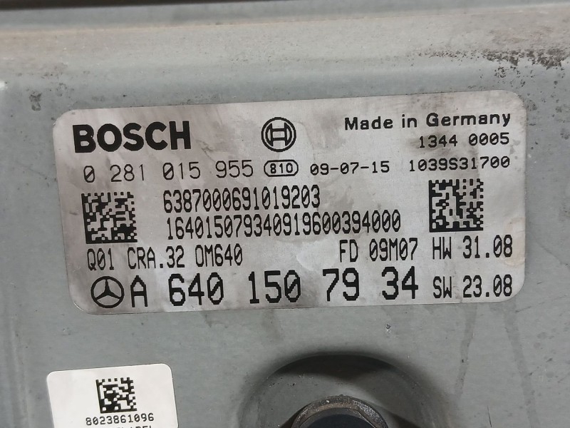 Recambio de centralita motor uce para mercedes-benz clase b sports tourer (w245) b 180 cdi (245.207) referencia OEM IAM   