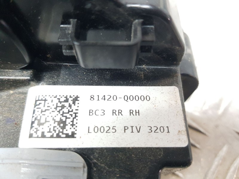 Recambio de cerradura puerta trasera derecha para hyundai i20 iii (bc3, bi3) 1.0 t-gdi referencia OEM IAM 81420Q0000 4 PINS 