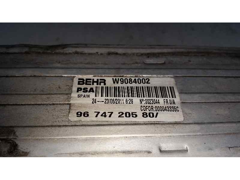 Recambio de intercooler para citroën c4 picasso exclusive referencia OEM IAM W9084002 96747205807 BEHR