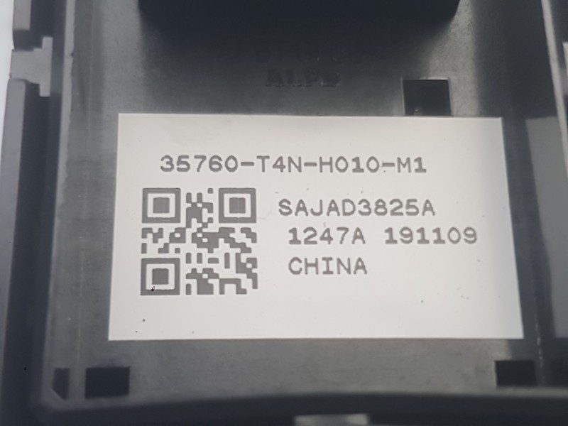 Recambio de mando elevalunas trasero izquierdo para honda jazz iv (gk_) 1.3 referencia OEM IAM 35770T2AA01  