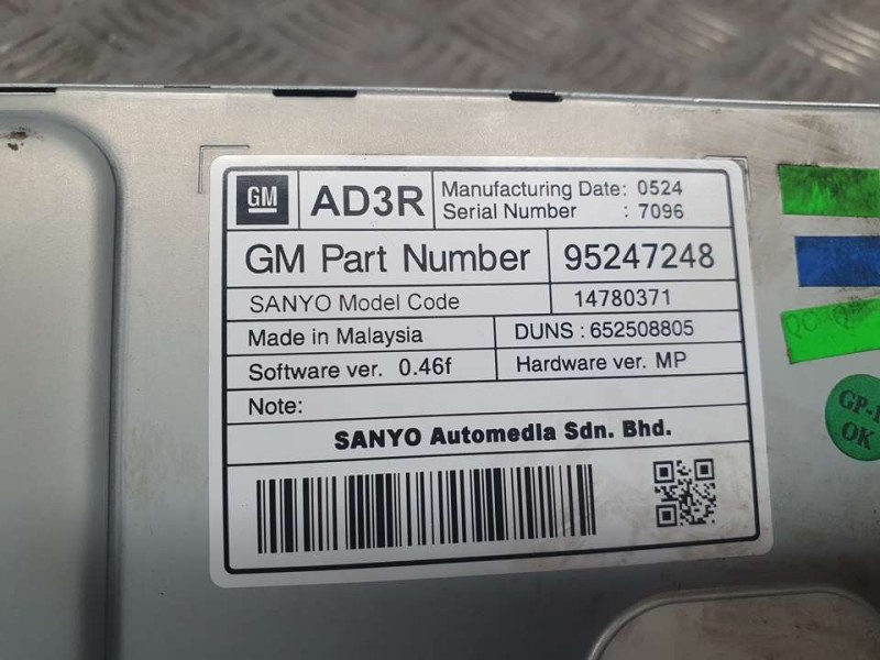 Recambio de sistema navegacion gps para opel astra j lim. selective referencia OEM IAM 95247248 14780371 