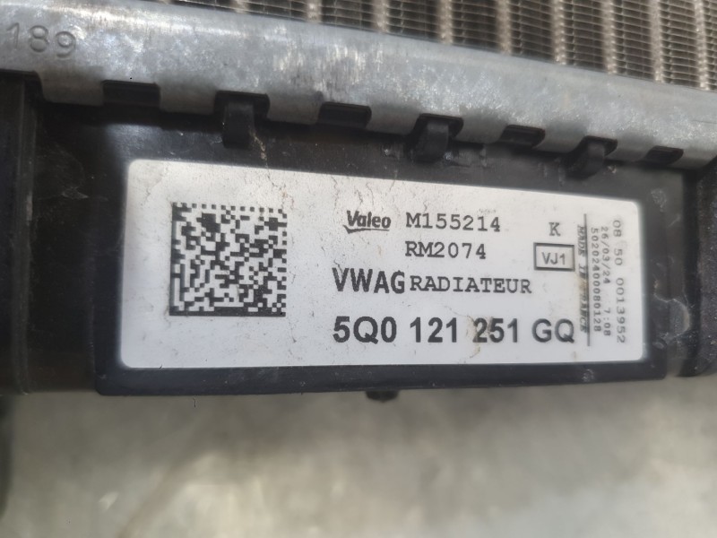 Recambio de radiador agua para seat leon (kl1, klg) 1.5 etsi referencia OEM IAM 5Q0121251GR  