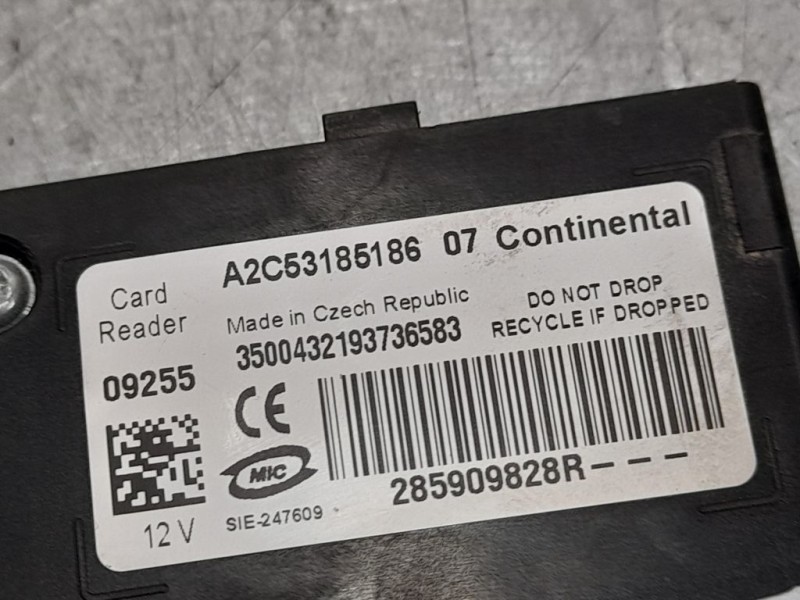 Recambio de conmutador de arranque para renault megane iii coupe dynamique referencia OEM IAM 285909828R LECTOR DE TARJETA A2C53
