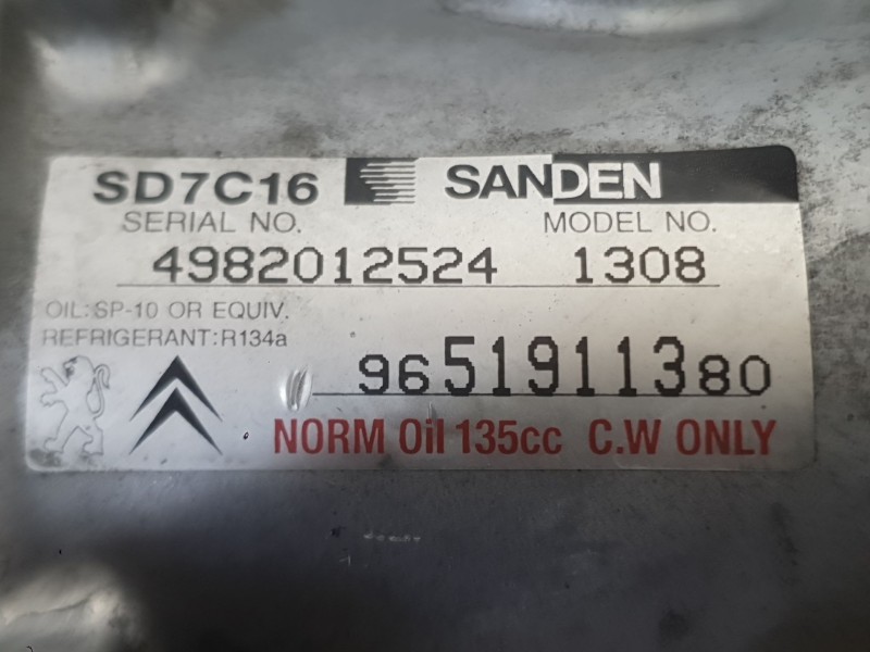 Recambio de compresor aire acondicionado para peugeot 307 sw (3h) 2.0 hdi 135 referencia OEM IAM 648728 6453XN 
