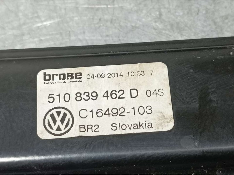 Recambio de elevalunas trasero derecho para volkswagen golf vii sportsvan edition bluemotion tech referencia OEM IAM 510839462D 