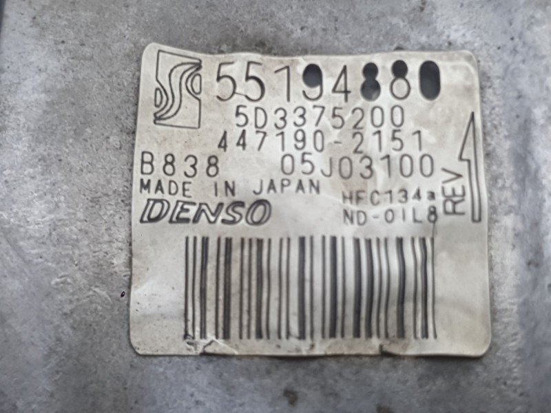 Recambio de compresor aire acondicionado para fiat grande punto (199_) 1.2 referencia OEM IAM 50541342 71795854 