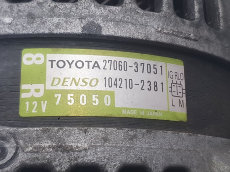 Recambio de alternador para toyota rav 4 iii (_a3_) 2.0 (zsa35_) referencia OEM IAM 2706037051  