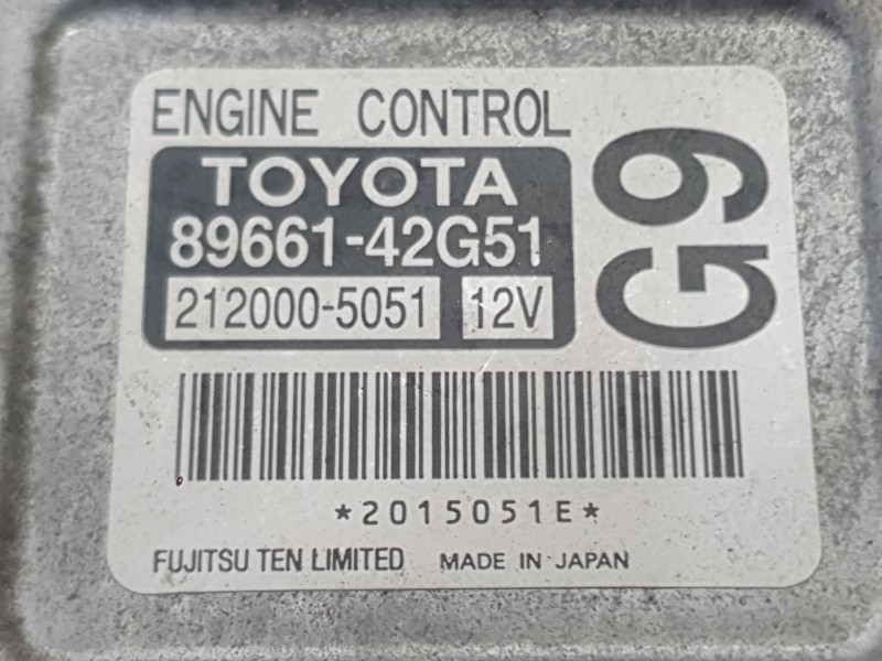Recambio de centralita motor uce para toyota rav 4 iii (_a3_) 2.0 (zsa35_) referencia OEM IAM 8966142G62  