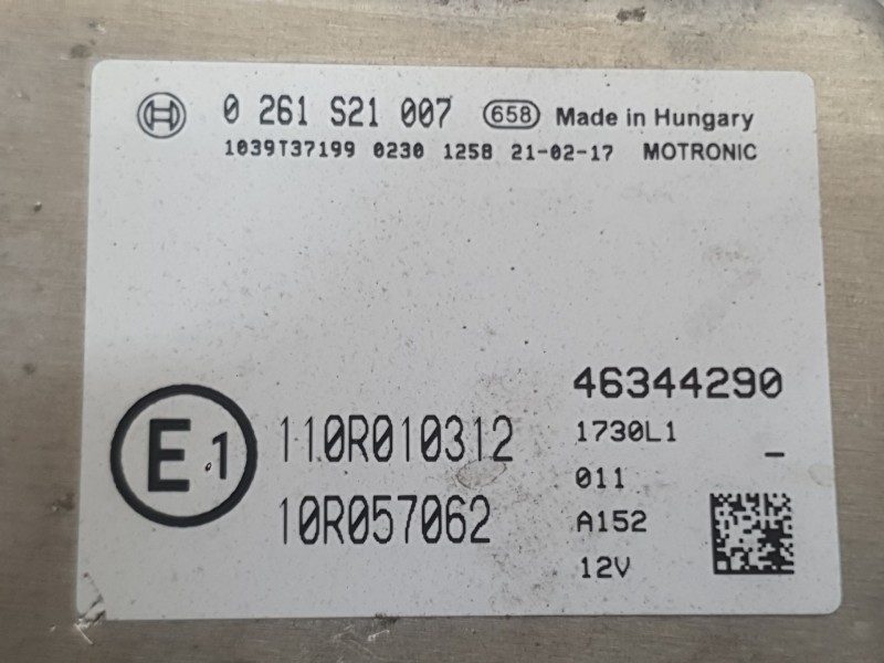 Recambio de centralita motor uce para fiat doblo cargo (263_) 1.4 natural power referencia OEM IAM   