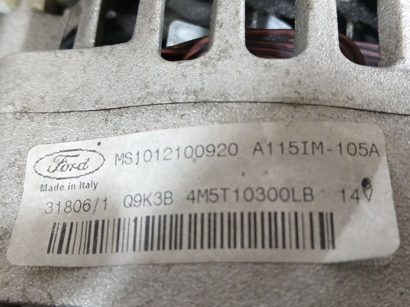 Recambio de alternador para ford focus c-max (dm2) 1.8 tdci referencia OEM IAM 1757293 1496231 
