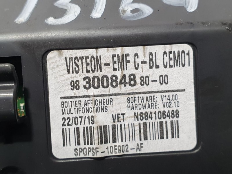 Recambio de pantalla multifuncion para citroën jumpy furgon control m referencia OEM IAM 9830084880 NS84106488 