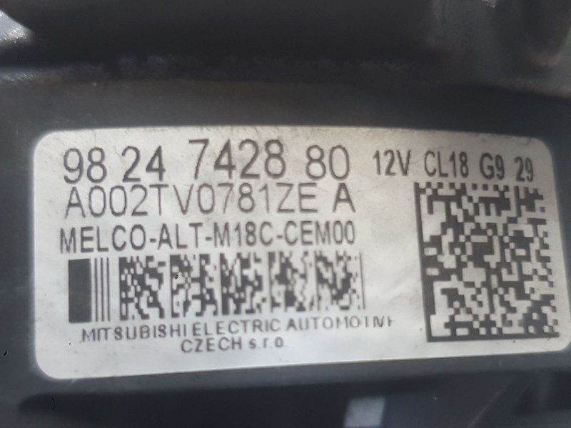 Recambio de alternador para peugeot 3008 ii suv (mc_, mr_, mj_, m4_) 1.5 bluehdi 130 referencia OEM IAM 9824742880 1635591980 