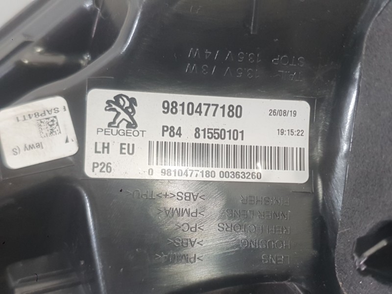 Recambio de piloto trasero izquierdo exterior para peugeot 3008 ii suv (mc_, mr_, mj_, m4_) 1.5 bluehdi 130 referencia OEM IAM 9