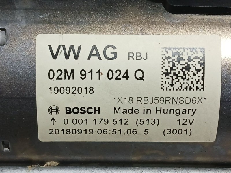 Recambio de motor arranque para volkswagen tiguan (ad1, ax1) 1.5 tsi referencia OEM IAM 02M911024J  