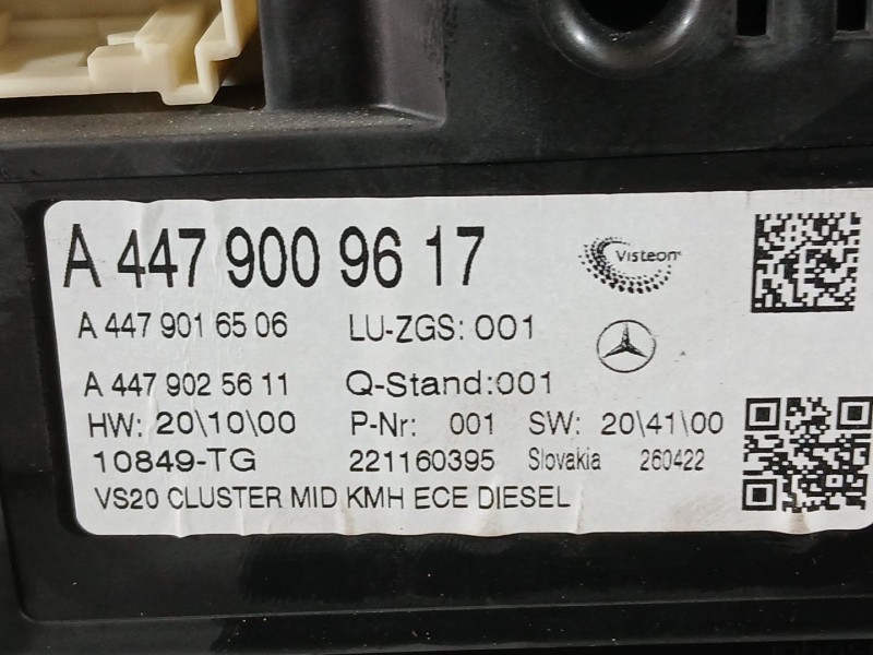 Recambio de cuadro instrumentos para mercedes-benz vito tourer (w447) 114 cdi 4-matic (447.701, 447.703, 447.705) referencia OEM