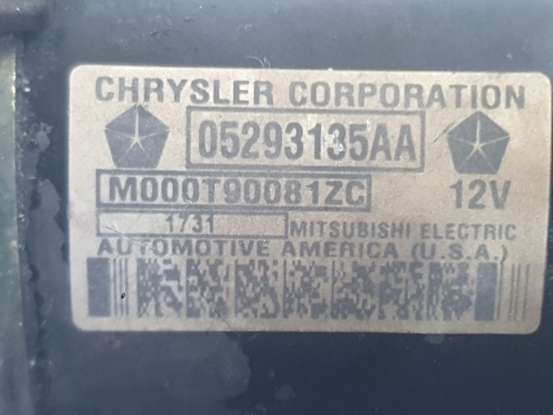 Recambio de motor arranque para chrysler neon ii 1.6 referencia OEM IAM 05293135AB  