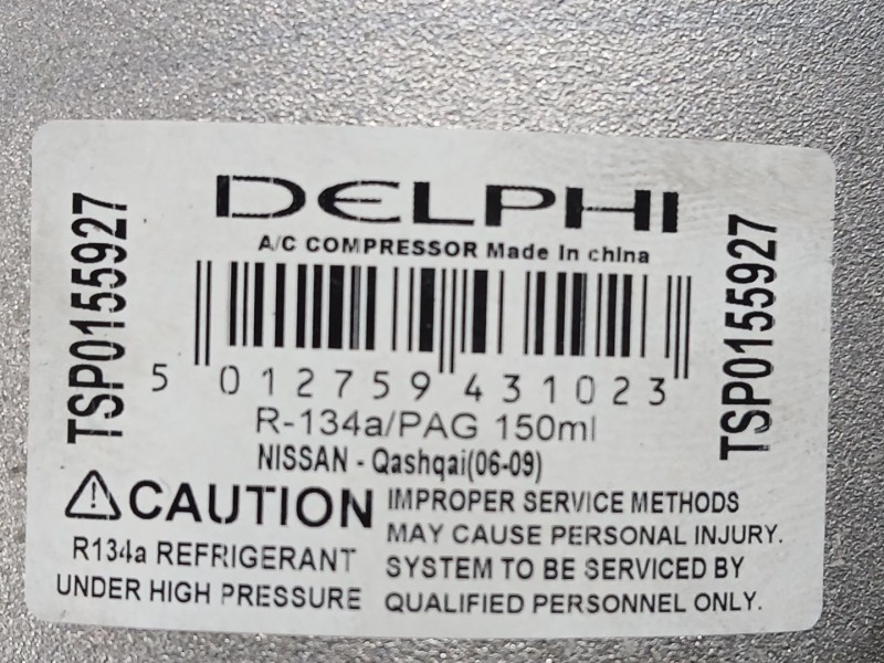Recambio de compresor aire acondicionado para nissan qashqai i (j10, nj10) 2.0 a las 4 ruedas referencia OEM IAM 926101DB0A  