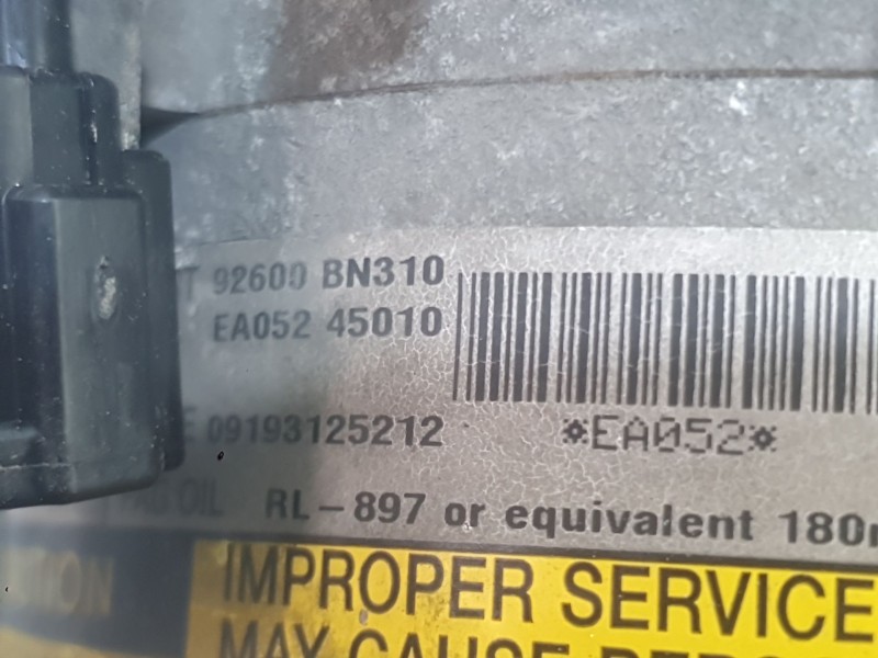 Recambio de compresor aire acondicionado para nissan almera ii hatchback (n16) 2.2 dci referencia OEM IAM 926009F510  