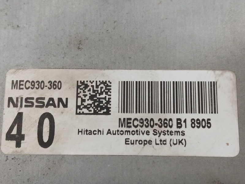 Recambio de centralita motor uce para nissan qashqai i (j10, nj10) 2.0 a las 4 ruedas referencia OEM IAM   