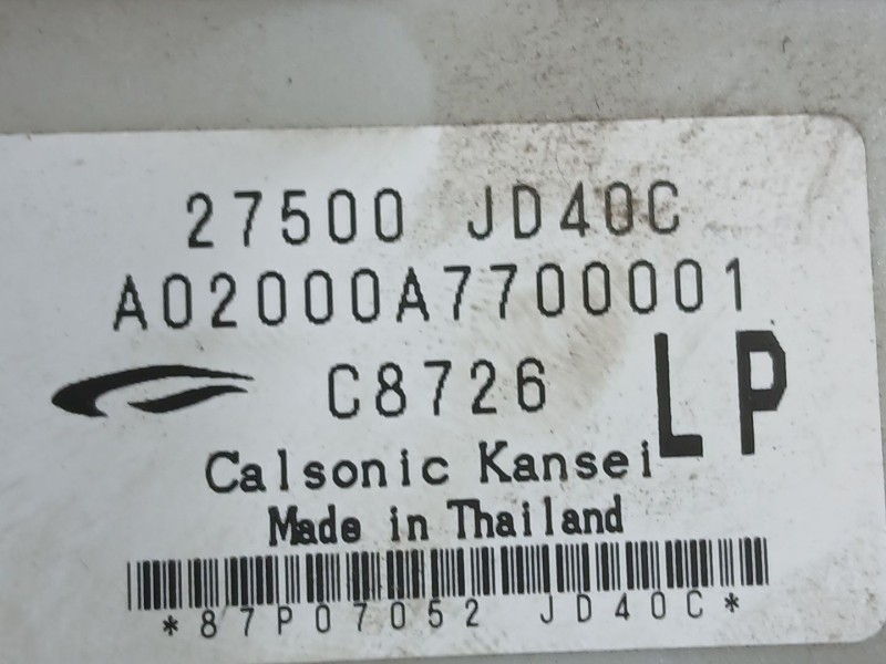 Recambio de mando climatizador para nissan qashqai i (j10, nj10) 2.0 a las 4 ruedas referencia OEM IAM 27500JD40C  