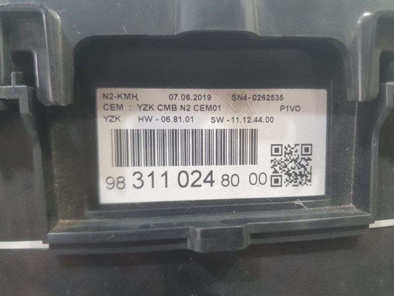 Recambio de cuadro instrumentos para opel combo furgoneta/monovolumen (k9) 1.5 d referencia OEM IAM 9838122180  