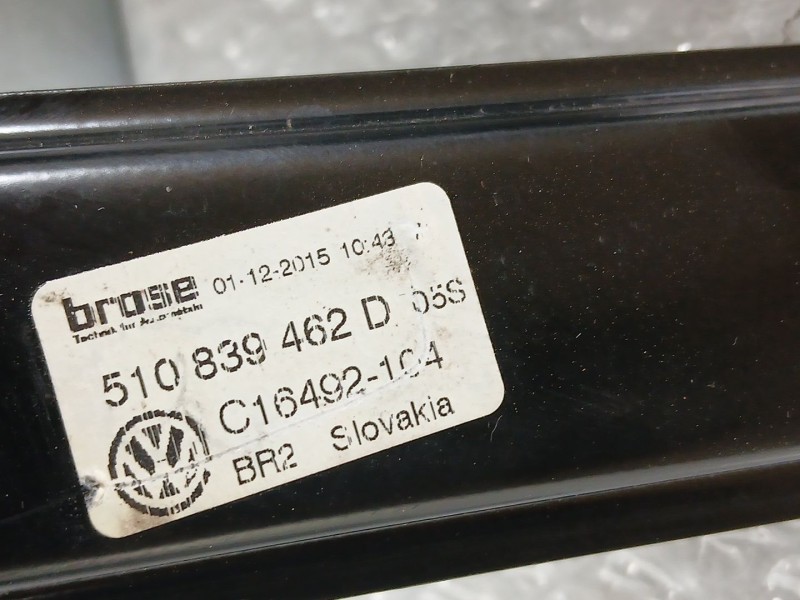 Recambio de elevalunas trasero derecho para volkswagen golf sportsvan vii (am1, an1) 1.4 tsi referencia OEM IAM 510839462D  
