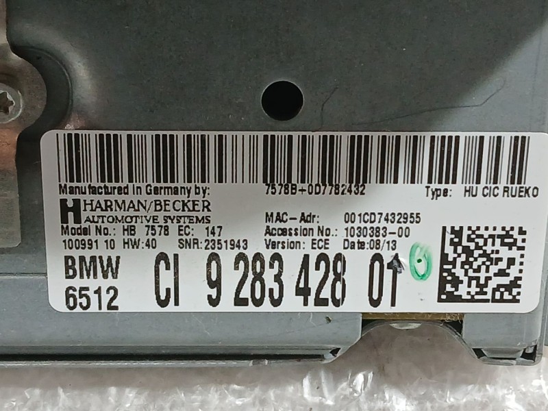 Recambio de sistema audio / radio cd para bmw x1 (e84) sdrive 18 d referencia OEM IAM 65129283428  