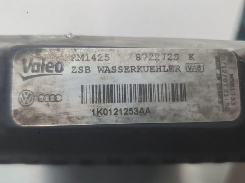 Recambio de radiador agua para volkswagen golf v (1k1) 1.9 tdi referencia OEM IAM 1K0121253AA  