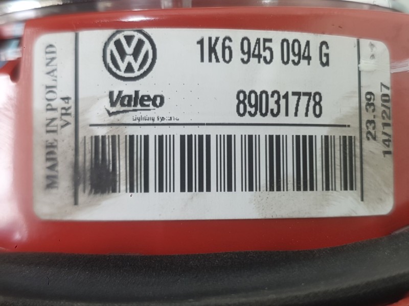 Recambio de piloto trasero derecho interior para volkswagen golf v (1k1) 1.9 tdi referencia OEM IAM 1K6945094E  