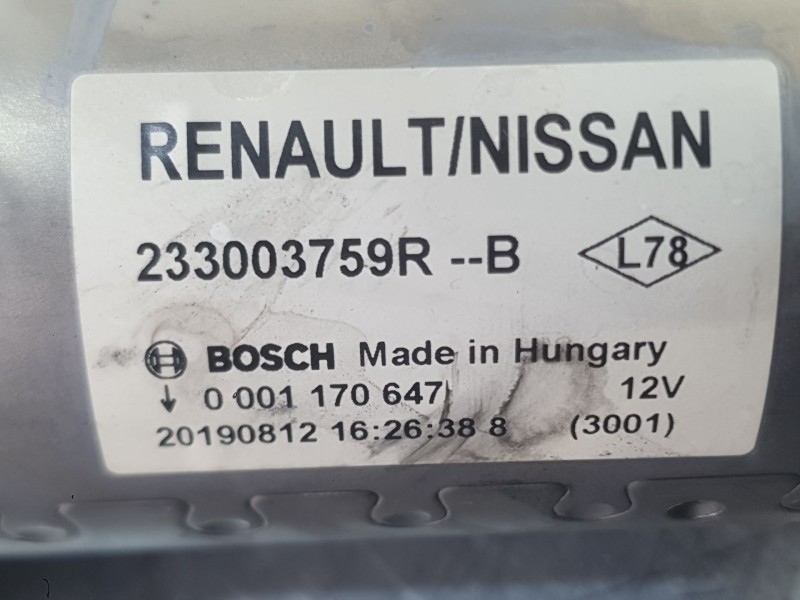 Recambio de motor arranque para dacia sandero ii (b8_) 1.5 blue dci 95 (b8jl) referencia OEM IAM 233003759R  