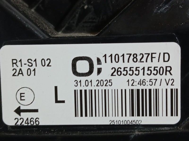 Recambio de piloto trasero izquierdo exterior para renault clio v (b7_) 1.0 sce 65 (b7mg) referencia OEM IAM 265551550R  