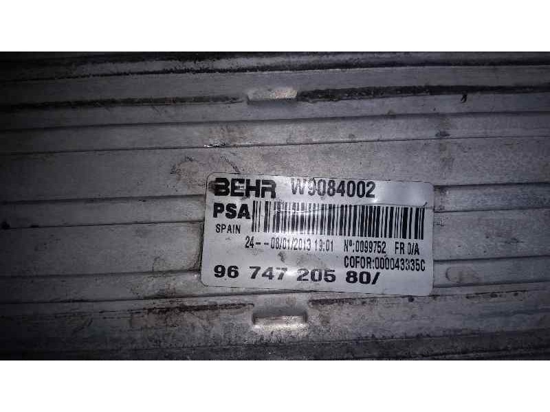 Recambio de intercooler para citroën c4 picasso exclusive referencia OEM IAM W9084002 9674720580 BEHR