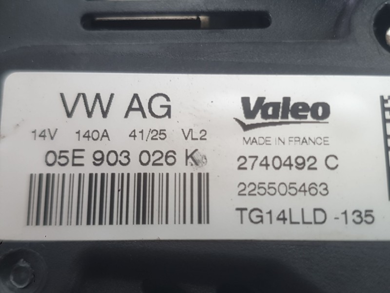 Recambio de alternador para skoda fabia iv (pj3) 1.0 tsi referencia OEM IAM 05E903026K 05E903027A 05E903027AX