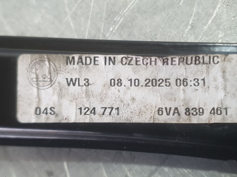 Recambio de elevalunas trasero izquierdo para skoda fabia iv (pj3) 1.0 tsi referencia OEM IAM 6VA839461  