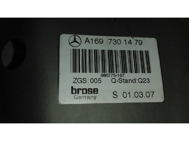Recambio de elevalunas trasero derecho para mercedes-benz clase a (w169) a 150 (169.031) referencia OEM IAM A1697301479 6 PINS E