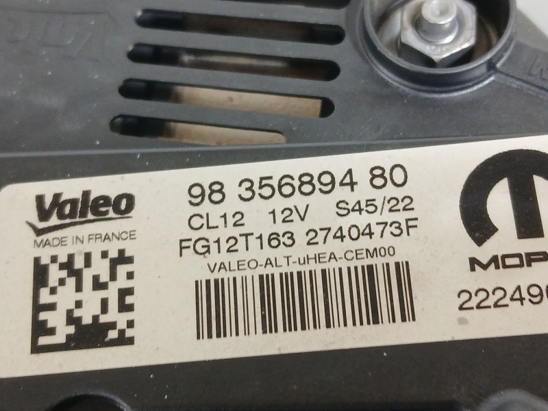 Recambio de alternador para opel mokka 1.2 (76) referencia OEM IAM 9835689480  