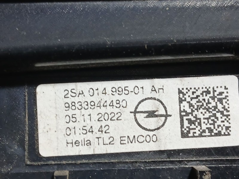 Recambio de piloto trasero izquierdo interior para opel mokka 1.2 (76) referencia OEM IAM 9833944480  