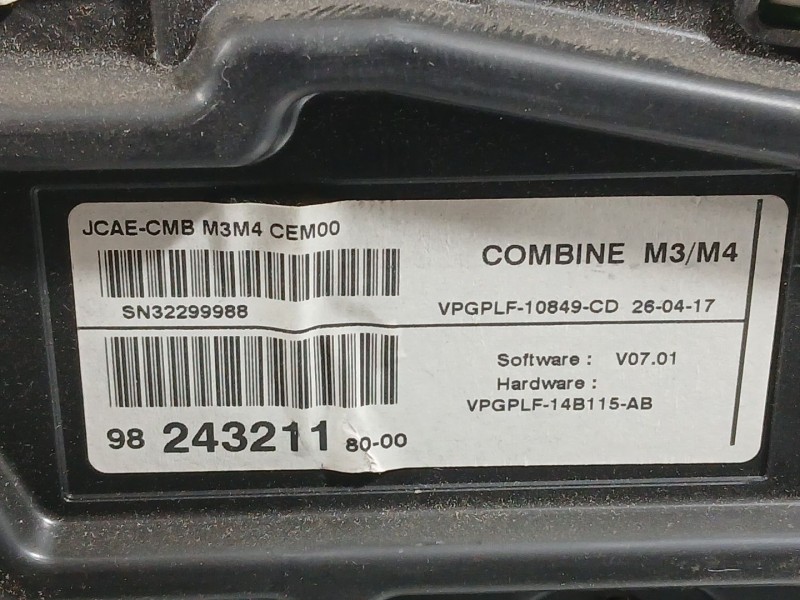 Recambio de cuadro instrumentos para citroën c-elysee (dd_) 1.2 vti 82 referencia OEM IAM 9809616680  
