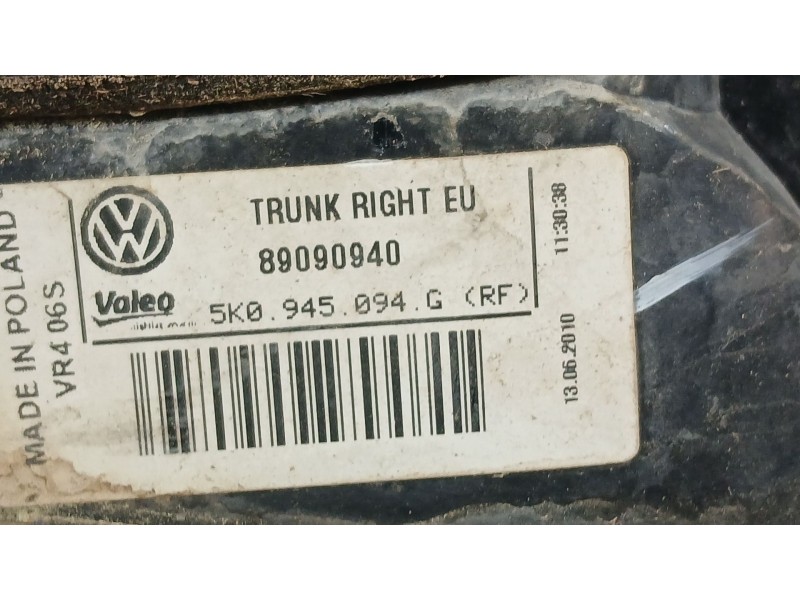 Recambio de piloto trasero derecho interior para volkswagen golf vi (5k1) 1.2 tsi referencia OEM IAM 5K0945094AB  